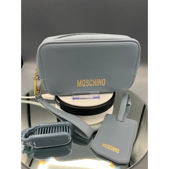 MOSCHINO China Airlines Amenity Makeup Toiletry Bag in French blue - Picture 1 of 9